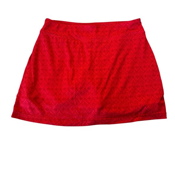 Seg’ments Bright Red Skort Women’s Sz S Stretch Athletic Tennis Mini Skirt Beach - Picture 2 of 6